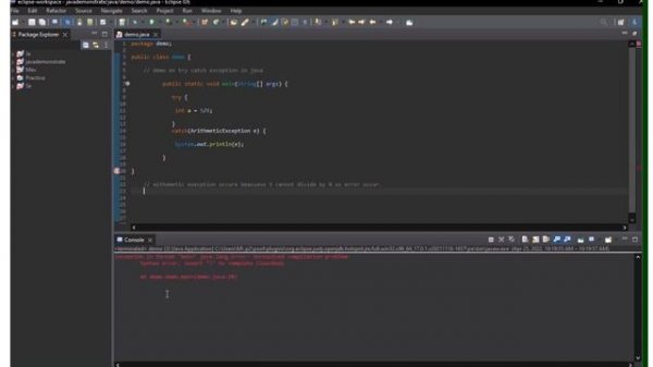 how to handle exception in java programming language