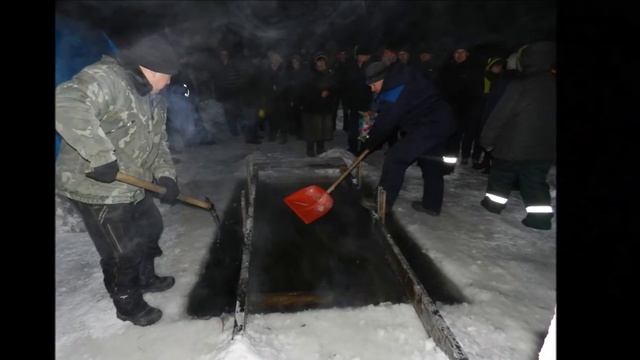 Крещение 19 января 2017 года в с. Целинное. Иордань на Бетонке смотреть онлайн