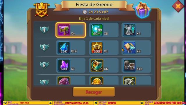 ¿COMO OBTENER 56 RECOMPENSAS GRATIS EN FIESTA DE GREMIO? - LIGA MAESTRA - 3 CUENTAS -LORDS MOBILE E смотреть онлайн