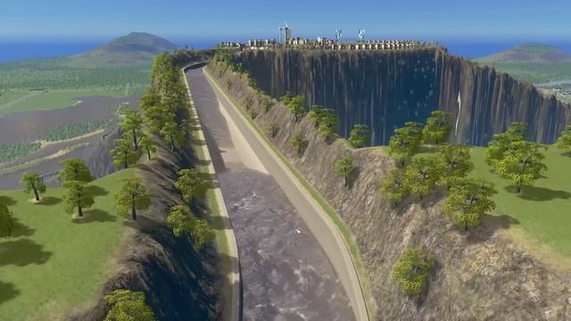 Building a 1000m high SEWAGE CANAL in Cities Skylines! смотреть онлайн