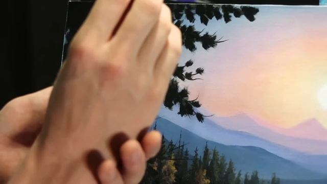 HOW TO PAINT TREES | Painting Demo смотреть онлайн
