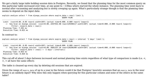 Databases: Weird planning time data dependency in Postgres смотреть онлайн