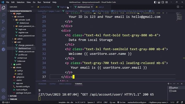Complete Django REST Framework Nuxt 3 Session Authentication смотреть онлайн