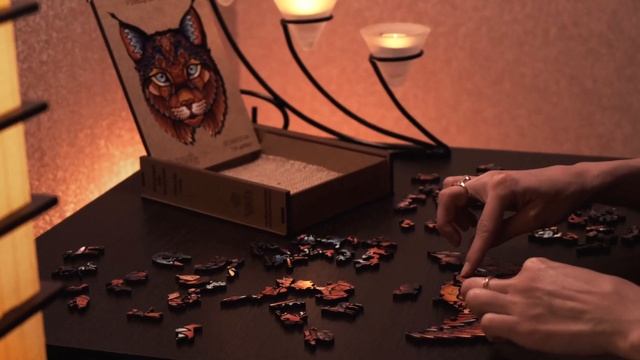 Фигурный пазл из дерева "Изящная рысь" коллекции Красная книга смотреть онлайн