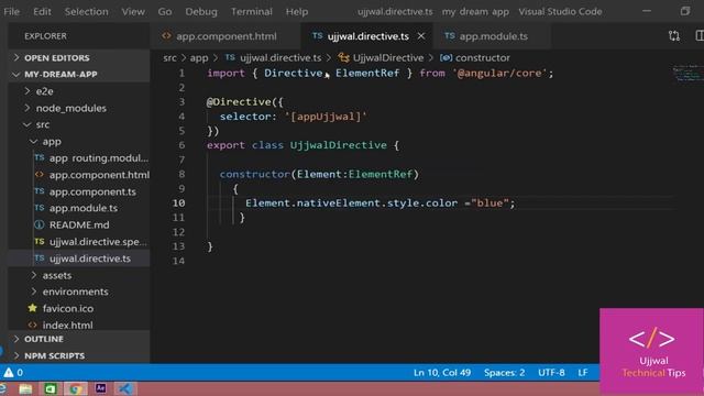 ? Create a Custom Attribute Directive in Angular 8 [Tutorial - 22] смотреть онлайн