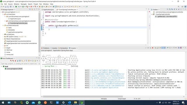 Curso Java - Spring Boot | Creación del Proyecto y Primer Servicio con Petición GET (@GetMapping) смотреть онлайн