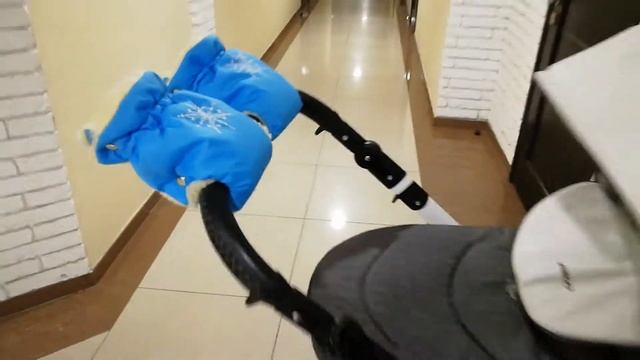 Рукавички Муфта на коляску Ok Style Снежинка Голубой смотреть онлайн
