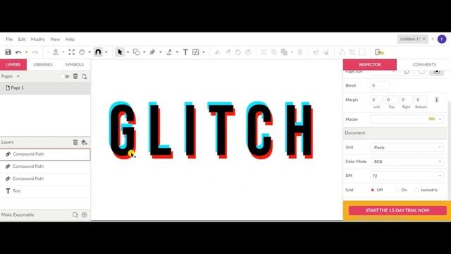 GLITCH TEXT EFFECT : GRAVIT DESIGNER TUTORIAL смотреть онлайн