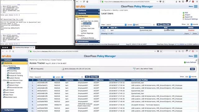Python Script to Quarantine User and Devices on ClearPass смотреть онлайн