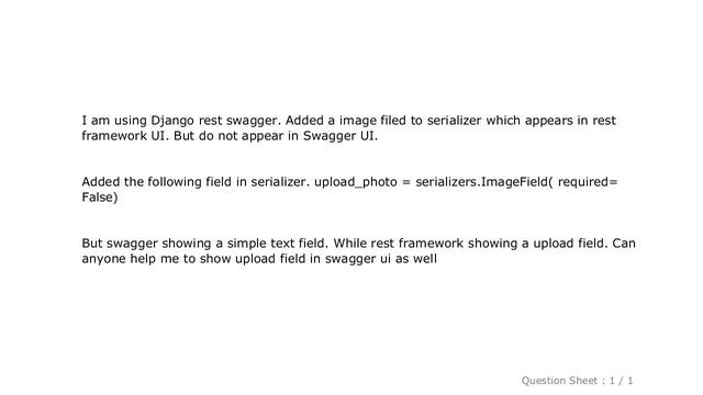Django : How to add image upload field in django rest swagger смотреть онлайн