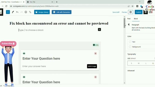 Solution: WordPress This Block Encountered an Error and cannot be Previewed | CoolzGeeks смотреть онлайн