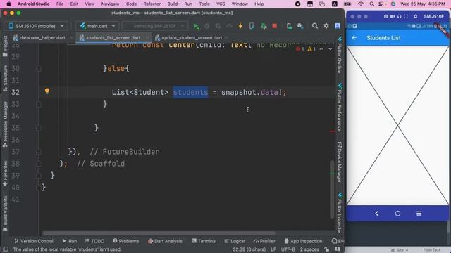 24. Flutter and Sqlite Complete App | Read Data from Table and show in ListView | Part 4 смотреть онлайн