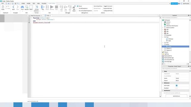 Roblox lua script destroy on touch object смотреть онлайн