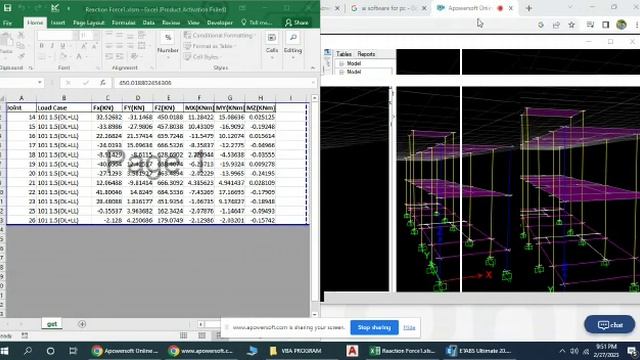 Extract support reaction from etabs to excel sheet with the help of VBA programming. #etabs смотреть онлайн