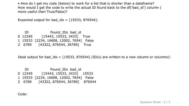 Pandas : Add ID found in list to new column in pandas dataframe смотреть онлайн
