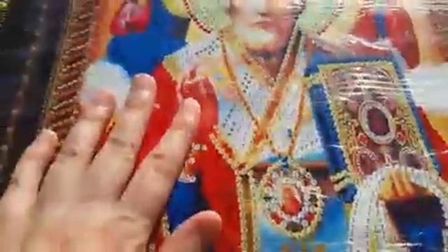 Начала собирать икону. Алмазная вышивка. смотреть онлайн