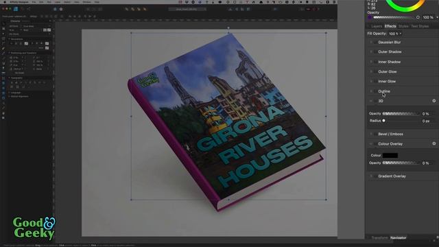 Mockup book cover in Affinity Designer / Affinity Photo - perspective tool смотреть онлайн