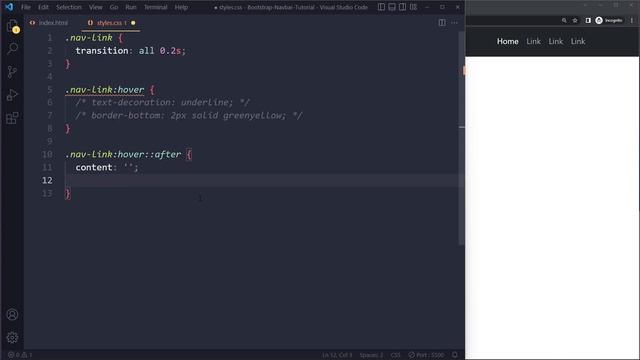 Bootstrap 5 Navbar Link Underline on Hover смотреть онлайн