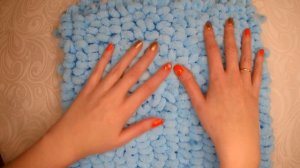 МК Подушка из Alize Puffy узором "Барашек"