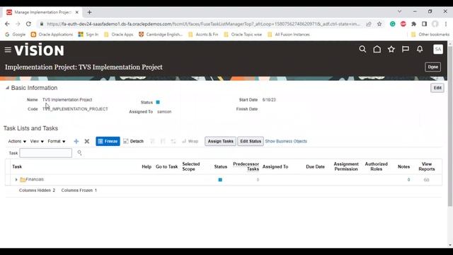 Creation of Implementation Project in Oracle Fusion/ Cloud Finance | Video-2 смотреть онлайн