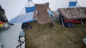 Палатка двойной куб от компании следопыт. Осенняя рыбалка на фидер