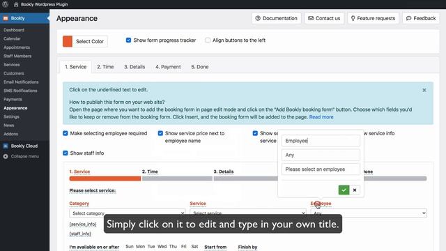 How to customize WordPress Bookly booking form смотреть онлайн