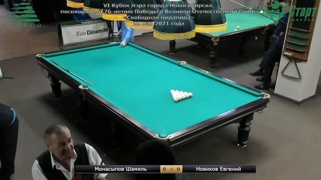 Монасыпов-Новиков. VI Кубок мэра Новосибирска по бильярду. 22.05.2021 г смотреть онлайн