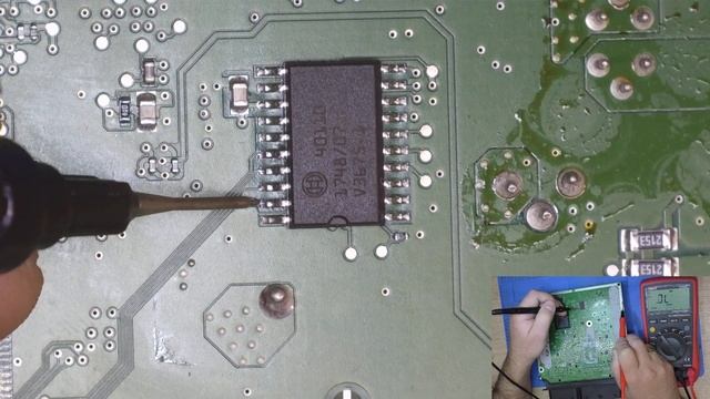 проверка мультиметром драйвера КЗ Med17.7.2 MB 2018y