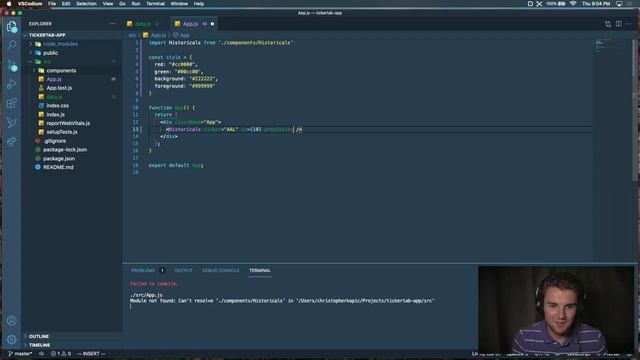 LiveCoding: Creating a React Stock Graph (Part 1) смотреть онлайн