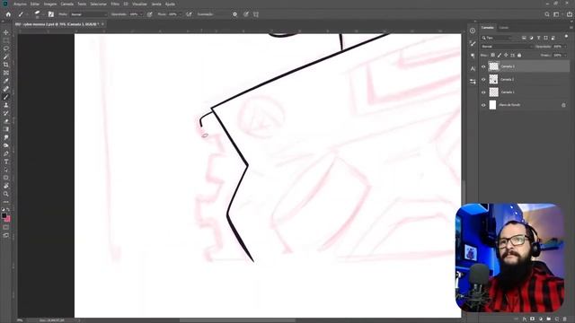 Desenhando uma Cyber Moça - Ilustração no Photoshop. #photoshop смотреть онлайн