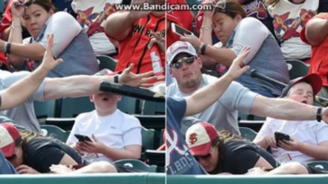 Man saves boy from Baseball Bat - Pirate vs Braves смотреть онлайн
