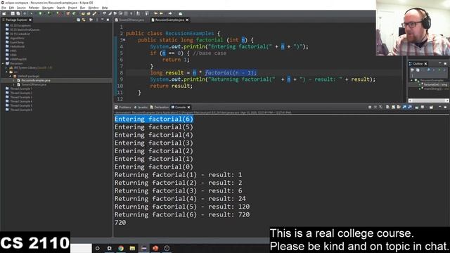 CS 2110 - Recursion Day 1 смотреть онлайн