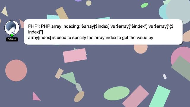 PHP : PHP array indexing: $array[$index] vs $array["$index"] vs $array["{$index}"] смотреть онлайн
