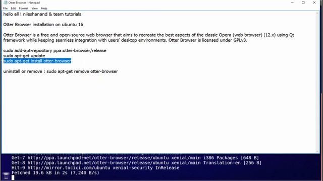 Otter Browser installation on ubuntu 16 смотреть онлайн