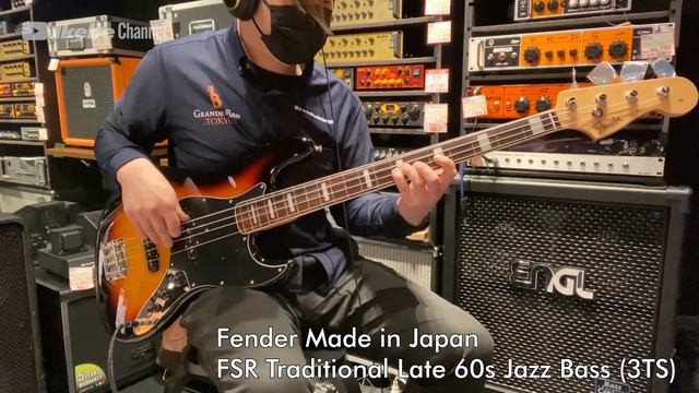 【Ikebe B-Sound Check】Fender Made in Japan FSR Traditional Late 60s Jazz Bass (3TS) 【試奏動画】 смотреть онлайн