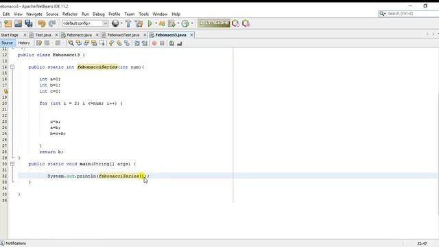 Fibonacci Series with implements of Test-driven development in java using Netbean IDe смотреть онлайн