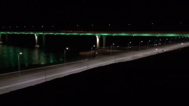 Ночной мост и стадион Волгоград 15.04.2018 смотреть онлайн