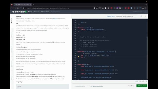 30 Days of Code - Day 2 | Operators | Javascript programming смотреть онлайн