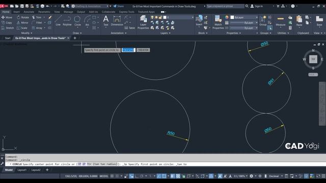5 Most Important Commands of Draw Tools, AutoCAD смотреть онлайн