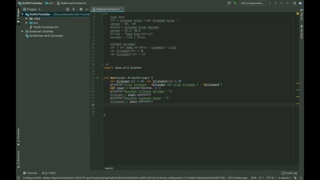 #Part01 Mempelajari Deklarasi Variabel Pada Pemrograman Kotlin смотреть онлайн