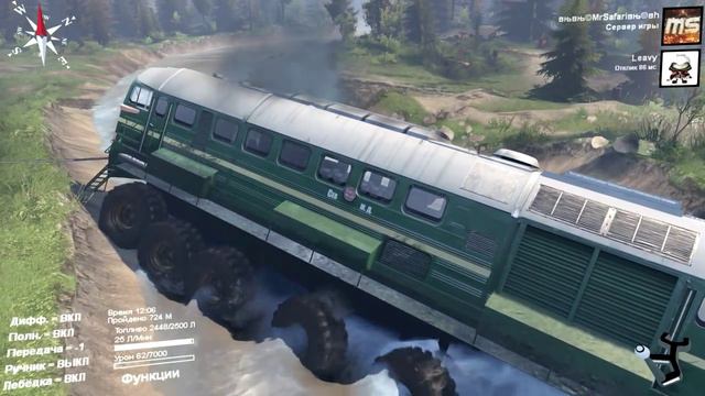 ТЕПЛОВОЗ НА КОЛЕСАХ - Spintires смотреть онлайн