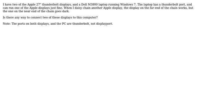 Apple: Connecting dual 27" Apple thunderbolt displays to PC смотреть онлайн