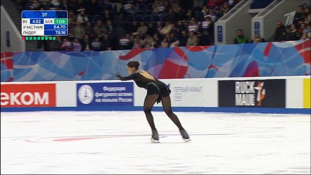 Падение или слайд? Спорный элемент в произвольной программе Камилы Валиевой смотреть онлайн