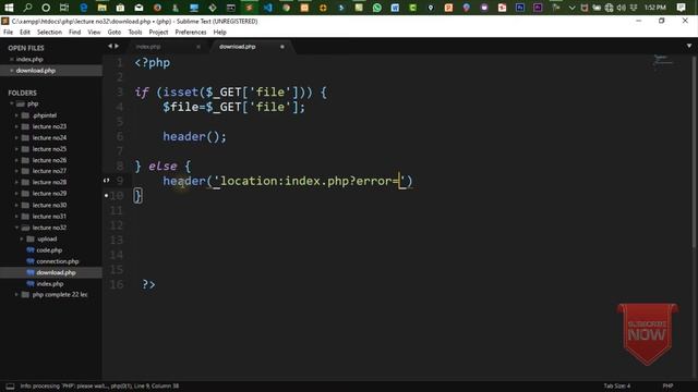 PHP Procedural & MySQLi Part 45 : File Downloading in PHP | Hindi Urdu смотреть онлайн