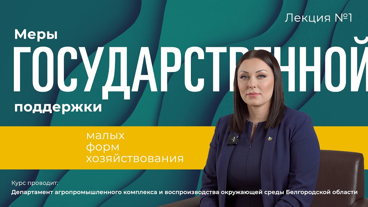 Меры государственной поддержки малых форм хозяйствования смотреть онлайн