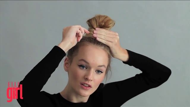 Beauty-уроки ELLE girl: как сделать объемный пучок смотреть онлайн