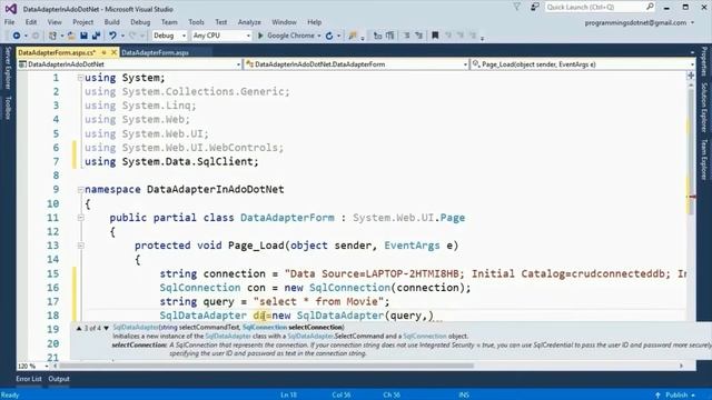DataAdapter In ADO.NET | DataAdapter In Detail смотреть онлайн