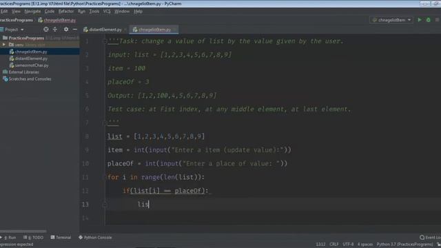 Python - Interchange Element Of List With Given Input By User смотреть онлайн