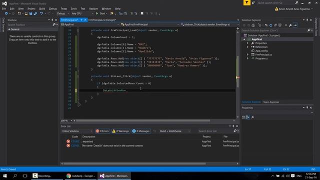 WINDOWS FORM CON C#: 008-CONTROL DATAGRIDVIEW (CRUD) смотреть онлайн