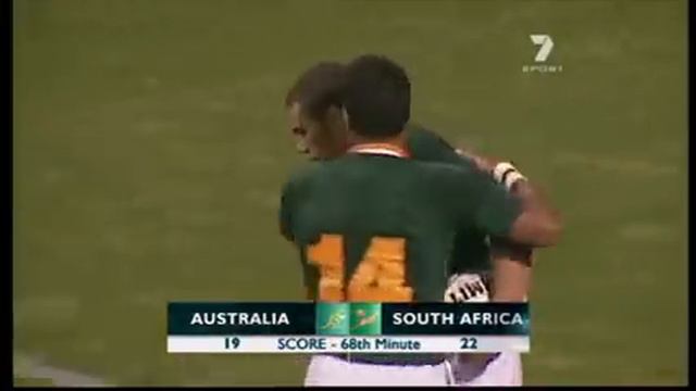 Bryan Habana 2nd breakout try against Australia смотреть онлайн